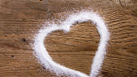 Herz, Zucker, Herz aus Zucker, Holz, Hintergrund
