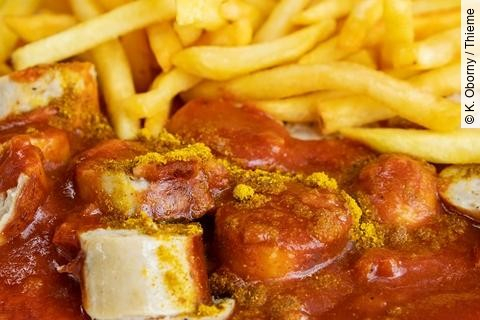 Currywurst, Pommes frites